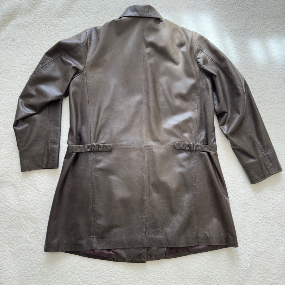 Vintage 90’s Jil Sander Brown Leather Jacket - Picture 4 of 13